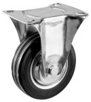 Колесо из черной резины с неповоротной платформой ЗУБР 30936-100-F