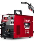 ЗУБР RED FORCE, MIG / MAG, FCAW, MMA, TIG, 160 А, полуавтомат сварочный, с газом / без газа, горелка ПСГ-180 (ПСГ-М5-160)
