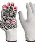 ЗУБР ОПТИМА, XL (10), х/б перчатки с ПВХ покрытием (точка), 10 класс (11440-XL)