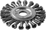 Дисковая щетка для УШМ плетеные пучки стальной проволоки ЗУБР "ПРОФИ" 35190-125_z02