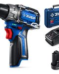 ЗУБР КОМПАКТ #2, 12 В, 45 Н·м, 1 АКБ тип Т7 (2 А·ч), дрель-шуруповерт, BRUSHLESS, кейс, Профессионал (DB-121-21)