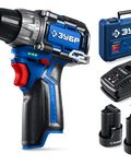 ЗУБР КОМПАКТ #3, 12 В, 45 Н·м, 2 АКБ тип Т7 (2 А·ч), дрель-шуруповерт, BRUSHLESS, кейс, Профессионал (DB-121-22)
